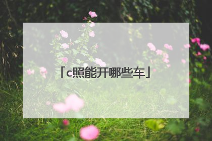 c照能开哪些车