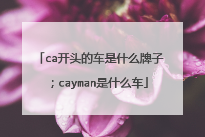 ca开头的车是什么牌子；cayman是什么车