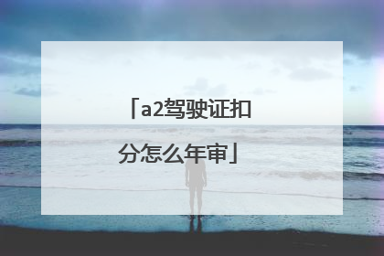 a2驾驶证扣分怎么年审