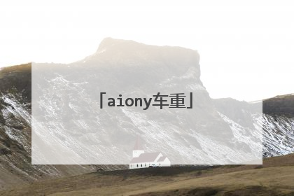 aiony车重