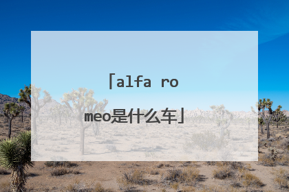 alfa romeo是什么车