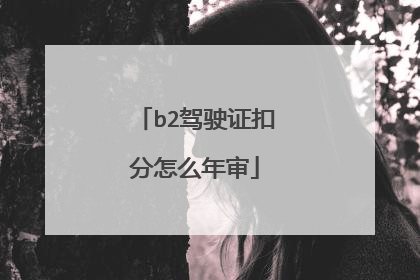 b2驾驶证扣分怎么年审