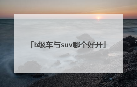 b级车与suv哪个好开