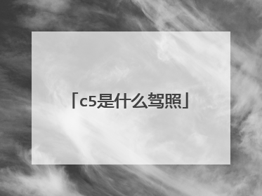 c5是什么驾照