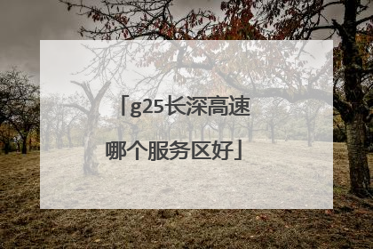 g25长深高速哪个服务区好