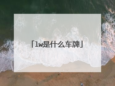 lw是什么车牌