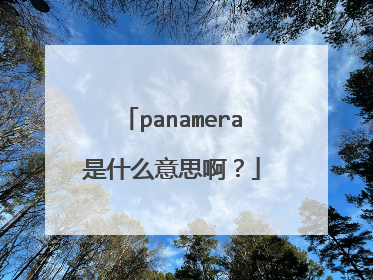 panamera是什么意思啊？