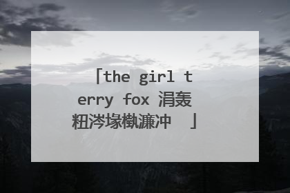 the girl terry fox 涓轰粈涔堟槸濂冲��